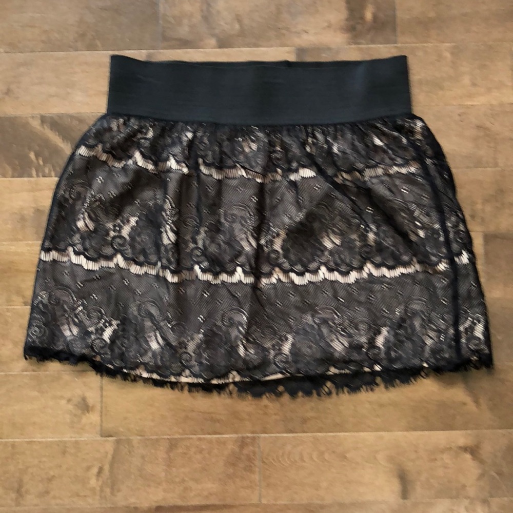 Black and Cream Lace skirt